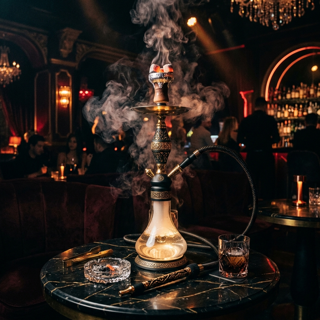 Premium hookah shisha service at SINNERR Kolkata nightclub