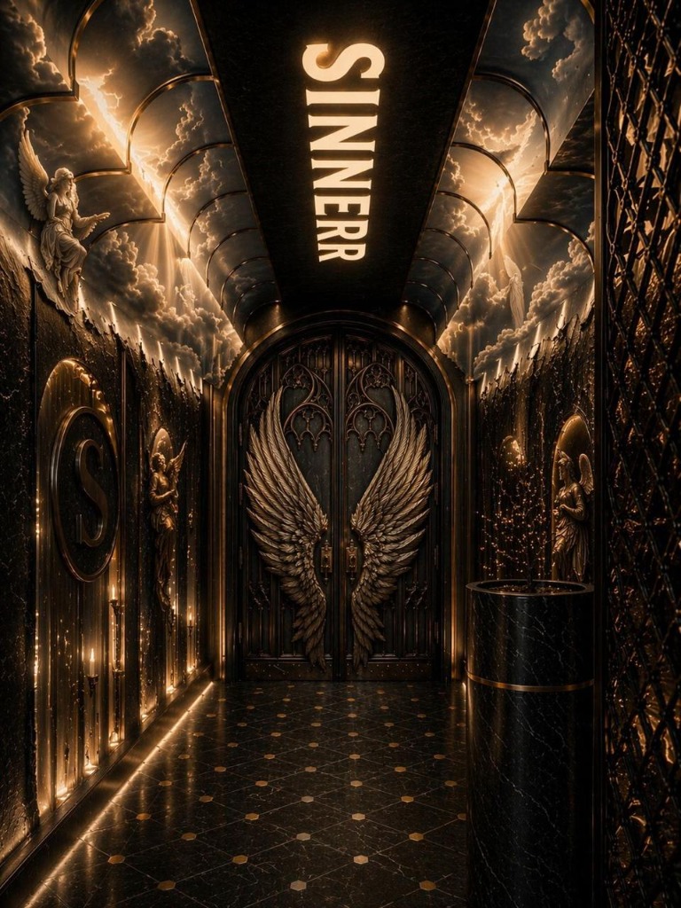 SINNERR Nightclub Entrance — Kolkata's Premier Heaven & Hell Club